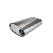 Redback Muffler 3" Inlet 11x6 Triflow 20" Long Offset/Centre 409 Stainless Steel