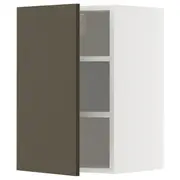 METOD wall cabinet with shelves, white/Havstorp brown-beige, 40x37x60 cm