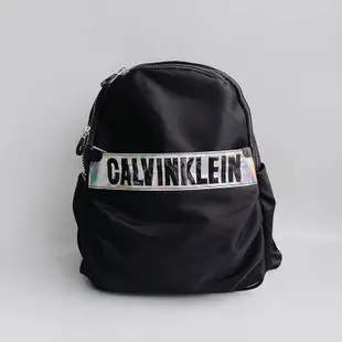 美國百分百【全新真品】Calvin Klein 包包 CK 後背包 雙肩包 休閒包 女包 logo 深藍 黑 AA55