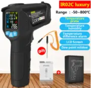 Temperature Humidity IR Thermometer Gun -50-800°C Non Contact Infrared Gun Probe
