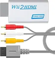 DTianSir Wii HDMI Adapter with AV Cable,Wii to HDMI Converter 1080P with 3.5mm Audio Jack,Compatible with All Nintendo Wii Display Modes