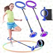 Children's Flashing Jump Ring, Swing Wheel with Light Wheel, Flashing Rocking Ball Sports Toy, Foldable Flash Jumping Ball Children, Jumping Ball for Children, Flashing Jump Ball, Skip Ball Children,