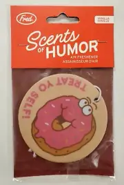 FRED SCENTS OF HUMOR SCRATCH & SNIFF STICKER REPLICA AIR FRESHENER VANILLA DONUT