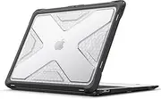 Fintie Case for MacBook Air 13 Inch A2337 (M1) / A2179 / A1932 (2018-2021 2022 Release) - Heavy Duty Hard Shell Case Cover with TPU Bumper for MacBook Air 13 Retina Display with Touch ID, Clear