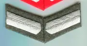 German WW1 M-15 Collar Tabs silver on Field grey wool repro