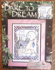 NEW Leisure Arts Cross Stitch 4-Fold Leaflet "Dare to Dream" Wolves