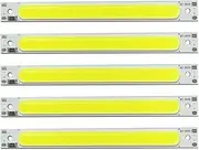 DONGKER LED COB Light Board, Pack of 5 DC 5 V 3 W Long Strip LED Chip Light Board White Light 600 mA 400 lm 6500 K for USB Touch Dimmer
