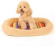 Pet Bed Cushion Mat Pad Dog Cat Cage Kennel Crate Warm Cozy Soft House/Light Brown/Three Sizes (Size : 61x51x9cm)