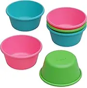 Bakerpan Silicone Jumbo Muffin Cups for Baking, Smooth Large Air Fryer Muffin Cups, 3 1/2 Inch Muffin Baking Cups, Jumbo Cupcake Liners - Set of 6