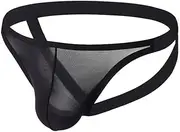 [Generic] Men's Sexy Underwear Stretch Mesh G-Strings Man Low Rise Enhanceing Straps
