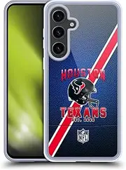 Head Case Designs Officially Licensed NFL Football Stripes Houston Texans Logo Art Gel Case [Military Grade Protection] Compatible with Samsung Galaxy S24+ 5G