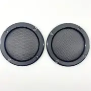 Pair 3" Speaker Cover For Car Audio DJ PA Speaker Mat Black ABS Frame Metal Mesh