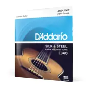 D'Addario Silk and Steel Acoustic Guitar Strings Warm Mellow 11-47 Light Set