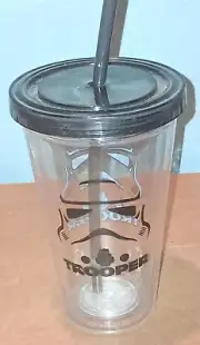 STAR WARS TROOPER DOUBLE WALL TUMBLER W STRAW 16.5OZ UE23