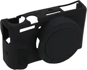 YINETTECH 1Pc Camera Case Digital Camera Soft Silicone Protective with Removable Lens Cap Compatible with Canon Powershot G7X III Black