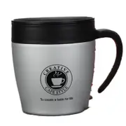 330ML Office Travel Coffee Cup Thermos Stainless Steel Coffee Mug Insulated Water Cups Tumbler With Handle lid and Mixing Spoon