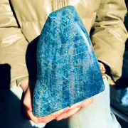 11.11LB Natural Blue apatite Quartz Crystal Decoration mineral Specimen Healing