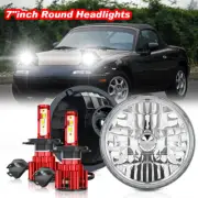 Pair 7"Inch LED Headlights Hi-Lo For 1990-1996 1997 Mazda NA Miata MX5 MX-5