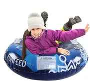 Sleds for Snow - Outdoor Snow Toy with 2 Handles Inflatable Sled | Wear-Resistant Winter Toys Kids Snow Sled for Children Adults