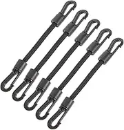 Milisten 5Pcs Elastic Hook Ropes for Camping Durable Double Headed Tie Down Straps Portable Bungee Cord for Kayaks Tents Outdoor Gear Strong Support and Stability