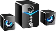 ARTIBETTER 3Pcs Computer Speakers Versatile Office Sound Box with Audio Effects Durable Material and LED Light Display for Music Gaming and Tv Viewing Home Office