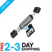 Fast USB C SD Card Reader: Dual Slot with LED Indicator for Easy Monitoring