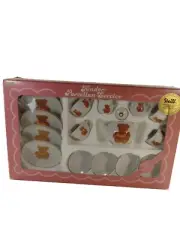 Steiff Tea Set. Child's. Teddy Bears. 15 Piece. New. West Germany. One Of 5000.