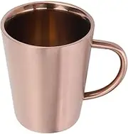 Gigicial Stainless Steel Barrel Mugs, Insulated Drinking Cups Beer Water Tumbler Camping Reusable Cup for Office Party Hot Cold Drink (Gold)