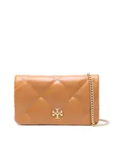 Tory Burch Quilted Leather Clutch With Detachable Shoulder Strap