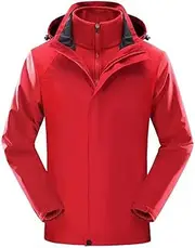 [yk8fass] Outdoor hardshell jacket ir-9527 (XL，Red), Red