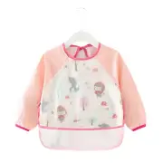 Teeny Baby Long Sleeve Apron Smock Bib - Little Girl