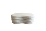 Maestro Furniture Finian Modern Stylish Boucle Fabric Storage Ottoman Bench Foot Rest White