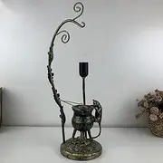 Tiffany Table Lamp Base Replacement, Only 24 Inch Height Desk Lights Base Resin Bronze Lamp Base Fit for 8 Inch Tiffany Style Stained Glass Lampshades KeYJ
