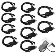 10PC USB Charger Cable for BaoFeng UV-5R Extend Battery Ham Walkie Talkie Radio