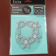 Memory Box Bauble Snowflake Corner Die, #94336