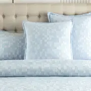 Renee Taylor Jervis Checks French Blue European Pillowcase