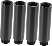minkissy 4Pcs Mic Stand Extension Tube Durable Black Mic Holder Extender Easy Installation for Audio Recording Broadcasting Compatible with Microphone Stands