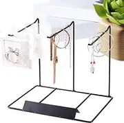 [Generic] Necklace Display Stand | Rings Organizer - Aesthetic Jewelry Rack for Necklaces Bracelets Rings Black Display Decor for Vanity Dresser Table Shelf Room