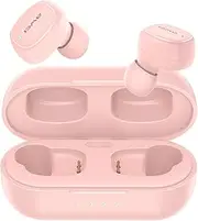 AWEI T13 Pro Wireless Earbuds Bluetooth, in Ear Buds Ligh Weight Headphones, Earbuds Wireless Bluetooth IPX6 Waterproof, 300mAh Headphone Charging Pod 36 Hrs Playtime, Clear Calls Earphones Pink