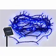 SOLAR BLUE 100 Led Christmas Fairy Lights 4.9m