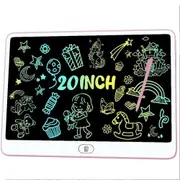 Pink 20" LCD Kids Writing Tablet Drawing Board Hand writing Pad Boys Girls Toy