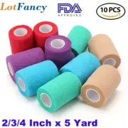 Waterproof Vet Horse Self-Adhesive Cohesive Wrap Bandage Tape Elastic Gauze Roll