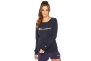 Champion Women's Script Crew Sweater - Navy