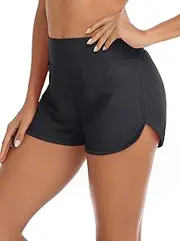 [RELLECIGA] Women's High Waisted Board Shorts Quick Dry Beach Shorts for Women with Liner