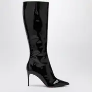 [Christian Louboutin] High Black Patent Leather Boot 37 IT Black