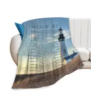 Psalm 91 Blanket Christian Lighthouse Gifts Religious Bible Verse Scripture T