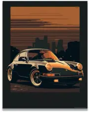 Skyline Porsche Car Poster Poster Boys 11x14 Inches Unframed