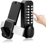 100% Mechanical Keyless Entry Front Door Lock with 14 Push Button Keypads, Digit