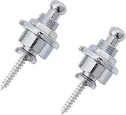 Musiclily Metal Guitar Strap Locks Schaller-Style Security Locks,Chrome (2 Pieces)