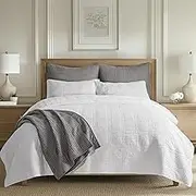 Levtex Home - Cloud Waffle Quilt Set - Full/Queen Quilt and Two Standard Shams - Waffle Textured - Bright White - Quilt (88x92in.) and Shams (20x26in.) - Reversible - Cotton